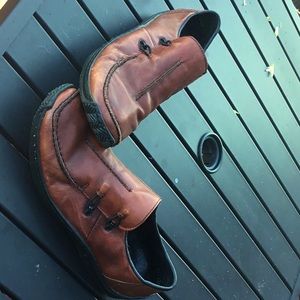 Rieker brown leather shoes, like new, sz 38